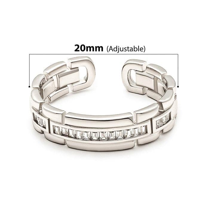 Silver Banded Beauty Ring view 4