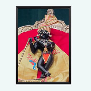 NOKKES Radha Raman ji Vrindavan Radha Raman Thakur Ji Photo Frames Religious Photo frame 5X7 Inch Photo Frame_QWW68