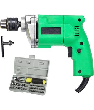 Shopper52-ATHRZ 10mm Powerful Electric Drill Machine With 41 Pcs Tool Kit Screwdriver Set - DRL41PC-N11