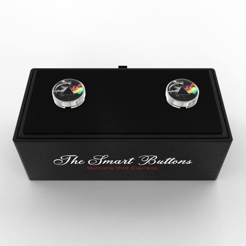 The Smart Buttons - Shirt Button Cover Cufflinks for Men - Pink Floyd Style view 3
