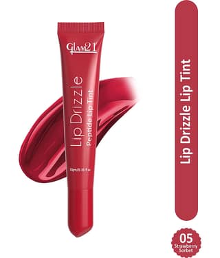 Glam21 Lip Drizzle Peptide Lip Tint Hydrating With Sheabutter Peptides Passionfruit Oil Sugar Plum Pack Of: 1, 10 G
