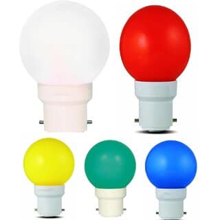 Mini 0.5-Watt LED Bulb (pack of 5) Multicolor