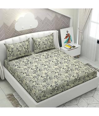 Apala Microfiber Double Bedsheet ( Cream )