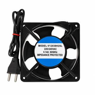 AC 4-Inch Metal Cooling Fan for Network Rack, Server Cabinet, Electrical Control Panel & Industrial Enclosure | Axial Ventilation Fan (BLACK)
