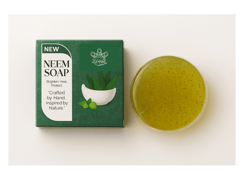 Neem Soap - Natural and Handmade with Neem Leaves for Skin Brightening, Healing, and Protection view 2