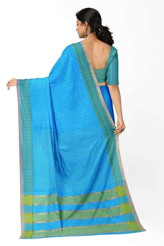 APCO Handloom (A Andhra Pradesh Govt Emporium)- Women's Traditional Pure Handloom Mangalagiri Cotton Saree | A0005MNG view 3