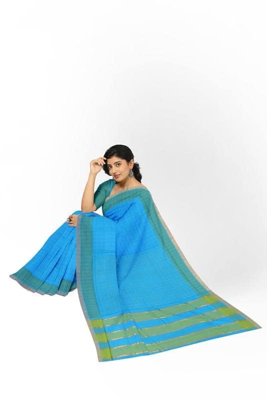 APCO Handloom (A Andhra Pradesh Govt Emporium)- Women's Traditional Pure Handloom Mangalagiri Cotton Saree | A0005MNG view 4