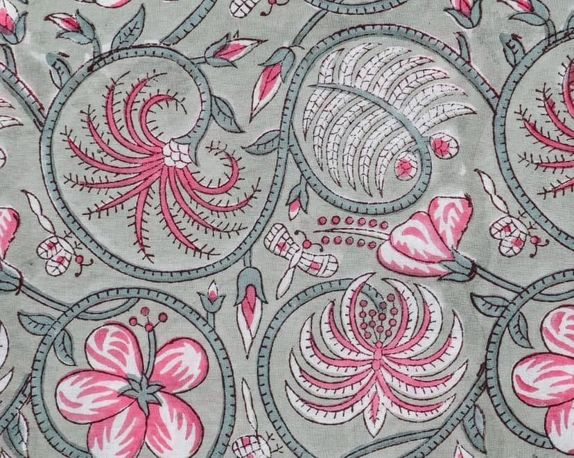 Shalvi's Hand Block Print Pure Cotton Suit Material with Kota Doria Dupatta (3CKD377) view 4