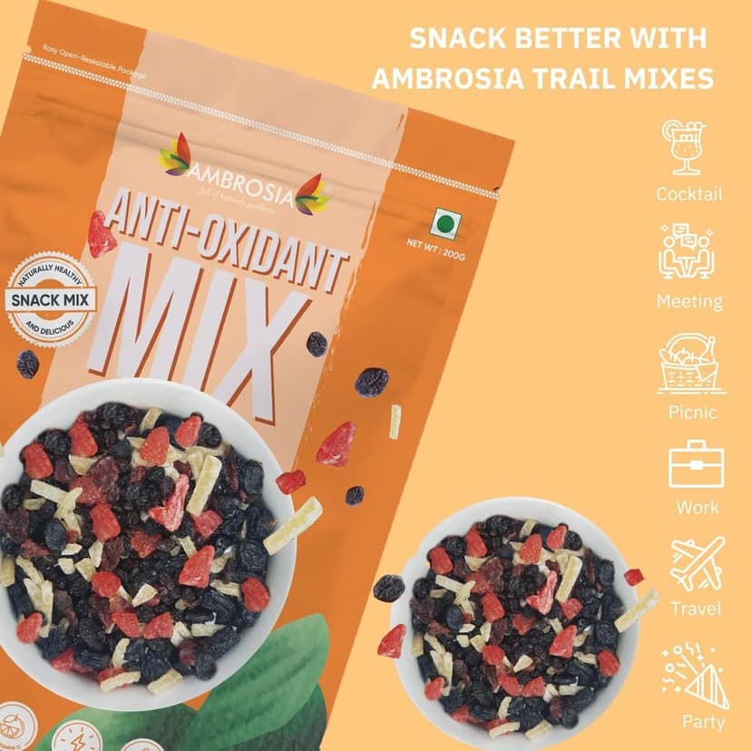 AmbrosiaAntioxidant Trail Mix 200g | Mixed Berries view 7