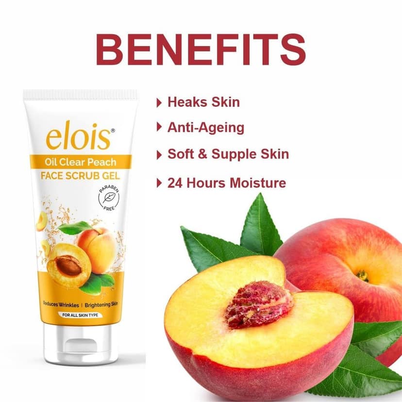 Elois Oil Clear Peach Face Scrub Gel for Oily & Acne-Prone Skin Types 100ml view 5