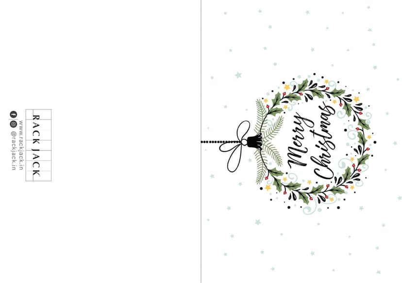 Rack Jack Funny Christmas Xmas Greeting Card for Secret Santa Gifts New Year Friends Family Colleagues with Pastel Envelope - Merry Christmas - Stars view 2