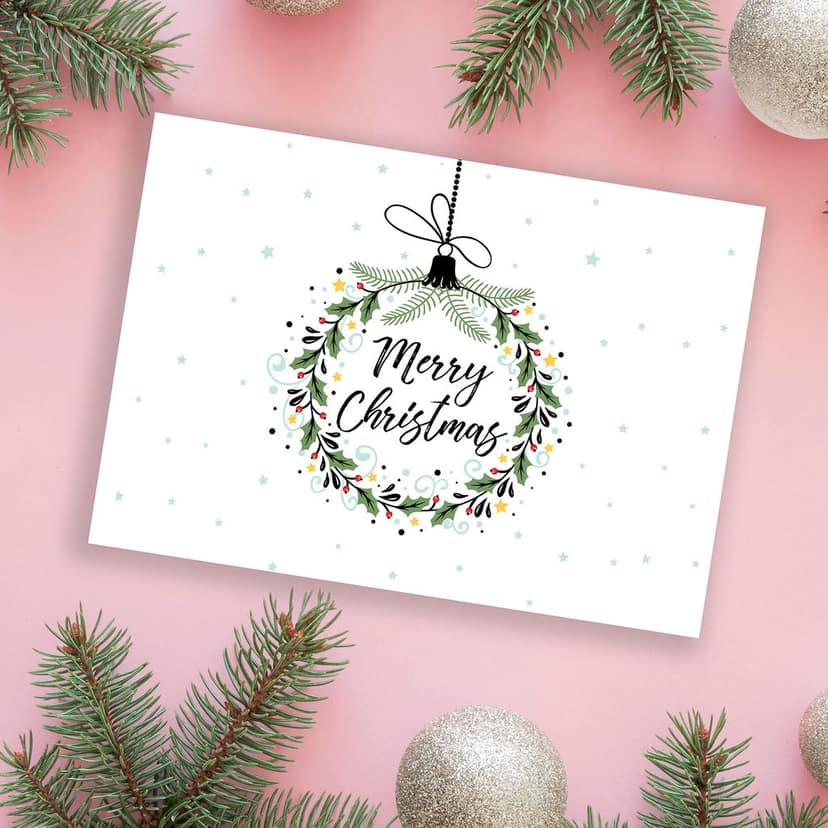 Rack Jack Funny Christmas Xmas Greeting Card for Secret Santa Gifts New Year Friends Family Colleagues with Pastel Envelope - Merry Christmas - Stars view 3