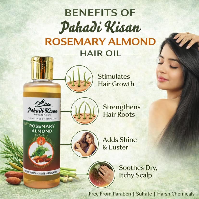 Rosemary Almond Hair Oil 100 ml view 3