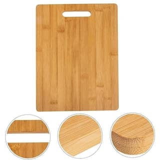 RK Natural Bamboo Wood Chopping Cutting Board - Extra Large 28x17cm | Eco-Friendly, Anti-Microbial, BPA-Free | Perfect for Kitchen Vegetables, Fruits & Cheese