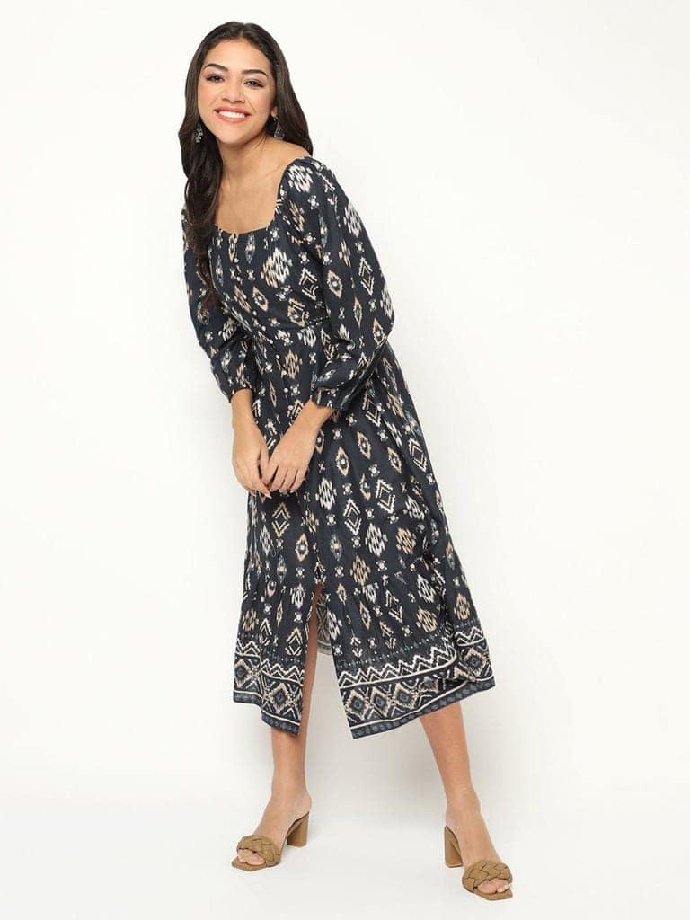 Graphite Printed Dress view 4