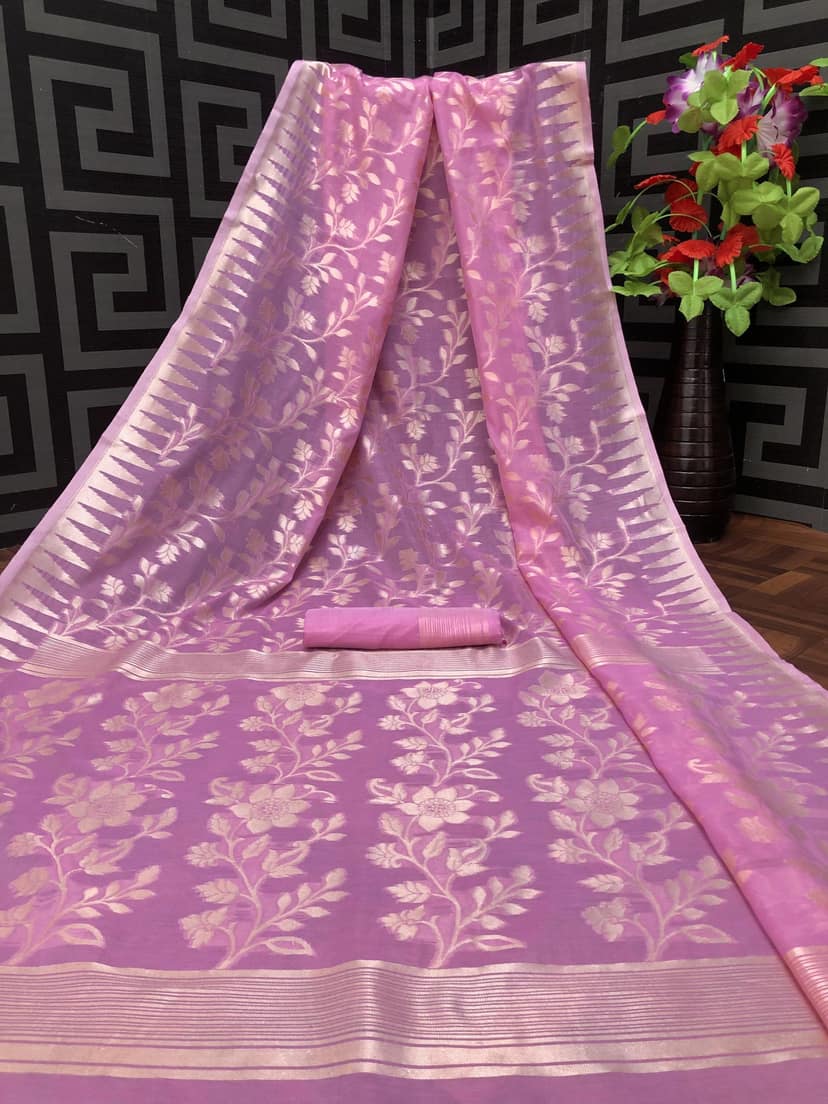 Jamdani Spun Cotton Saree view 3
