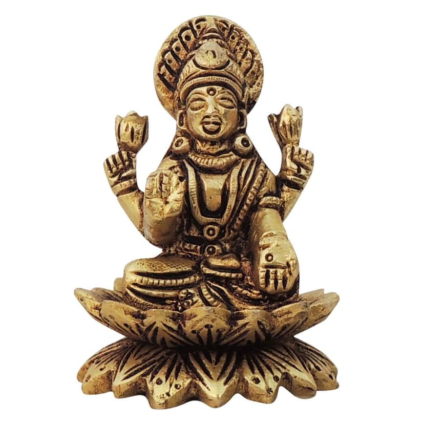 Brass Showpiece Laxmi Ji God Idol Statue (BSMAS1604 L) view 2