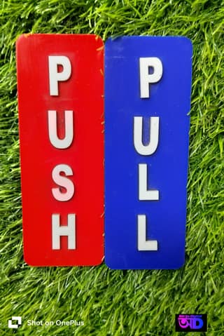 Pull Push Acrylic Sign Board