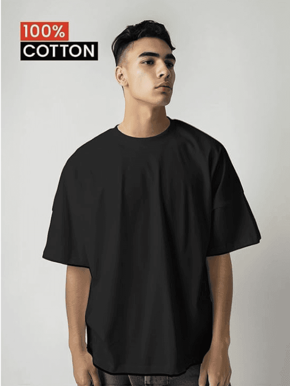 Black Oversized T-Shirt view 3