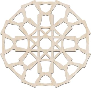 Haoser Mandala Wooden Wall Art, Whirl Look Lattice Abstarct Geometric, Birch Wood Plywood Rustic Wall Art Accent for Hallway Bedroom Living Room Cafes and Offices (Mandala Design-28_30CM)