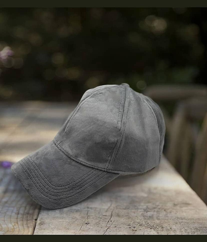 Babji Pack of 1 Suede Men's Cap ( Black ) view 2