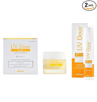 Brinton UV Doux Lip Lightening Balm 8 g & Uv Doux Sunscreen Lotion SPF 30 50 ML (2 Items in the set)