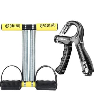 Oddish; Way To Fitness Tummy Trimmer Double Spring With Counter Hand Grip Combo Pack For Men & Women - Ab Exercise Equipement, Abdominal Workout For Home & Gym Use - Stomach, Abs, Belly Exercise