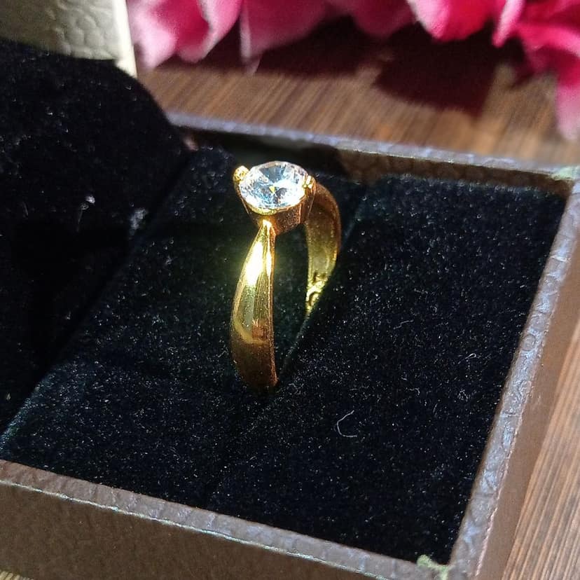 Women's Ring Gold Plated Ring with Stones – Elegant & Trendy for Women view 5