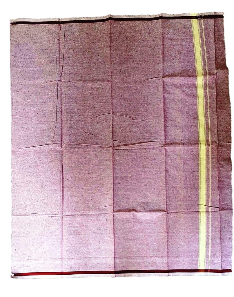 SRINIVASA FABRICS 100% Cotton Dhoti Red Striped view 2