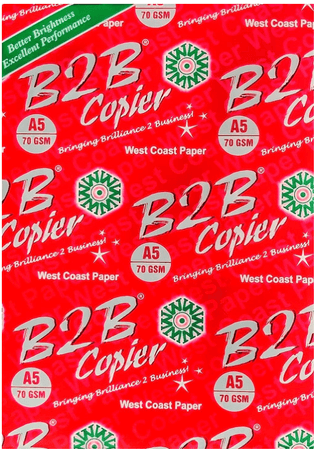 B2B Copier Paper 70 GSM A5 - 1 Ream - 500 Sheets