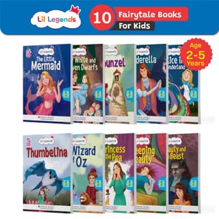 Oswaal Lil Legends Fairy Tales- Little Mermaid, Snow White, Rapunzel, Cinderella, Alice in Wonderland, Thumbelina, Wizard of Oz, (Set of 10 Books) For Kids/ Bed Time Story Books, Age 2-5 Years [Product Bundle] Oswaal Editorial Board