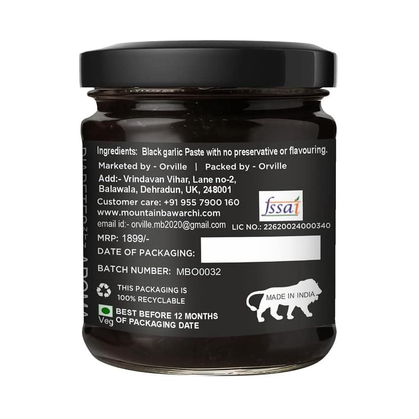 Mountain Bawarchi Black Garlic Paste Non-Pungent Great Taste | Fermented Aged | Highly Nutritious (500 g) view 3