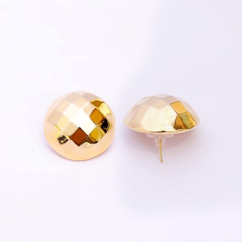 Disco Sphere Stud Earrings view 3