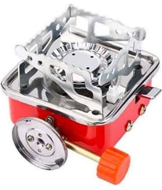 Portable Gas Stove And PicnicGas Burner For Outdoor Camping, Hiking, Mini gas stove,Stainless Steel body, Folding Furnace, Camping Equipment, Gastove With Pouch