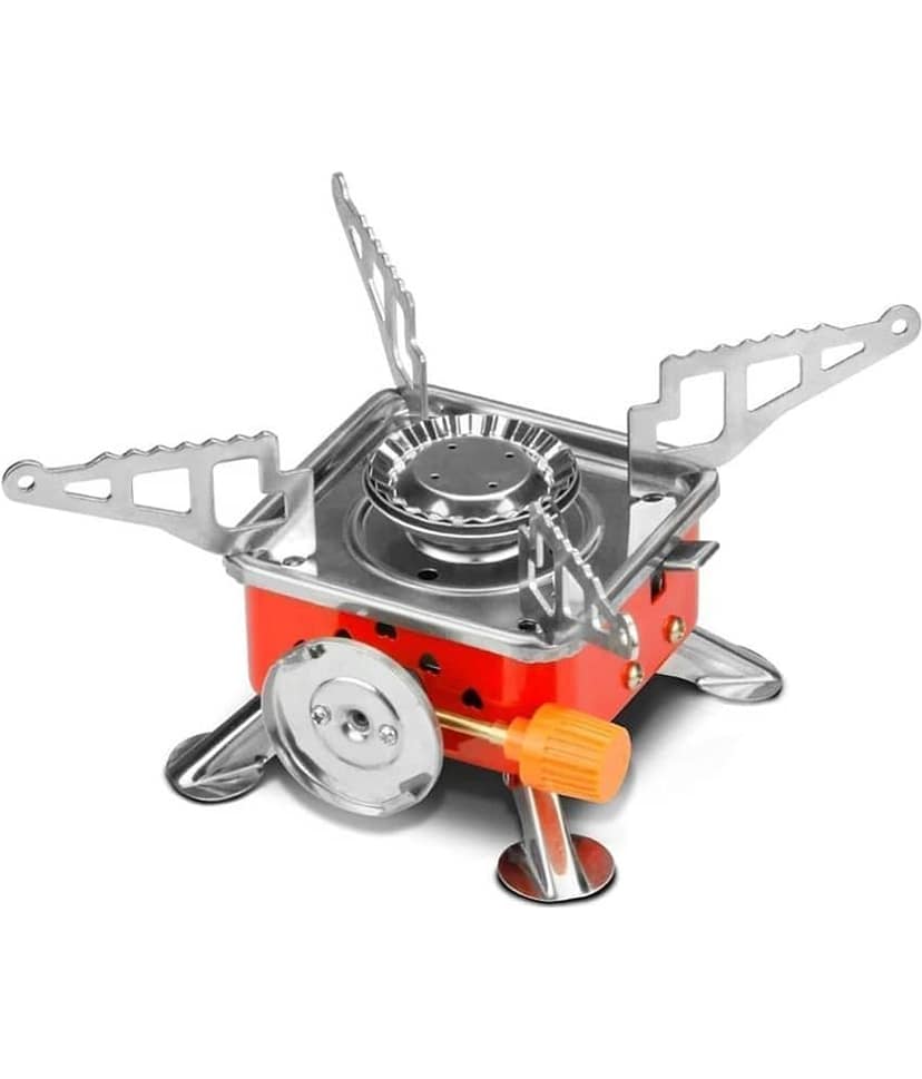 Portable Gas Stove And PicnicGas Burner For Outdoor Camping, Hiking, Mini gas stove,Stainless Steel body, Folding Furnace, Camping Equipment, Gastove With Pouch view 2