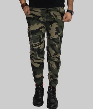 Urban Legends Regular Flat Men's Cargos - GREEN ( Pack of 1 )