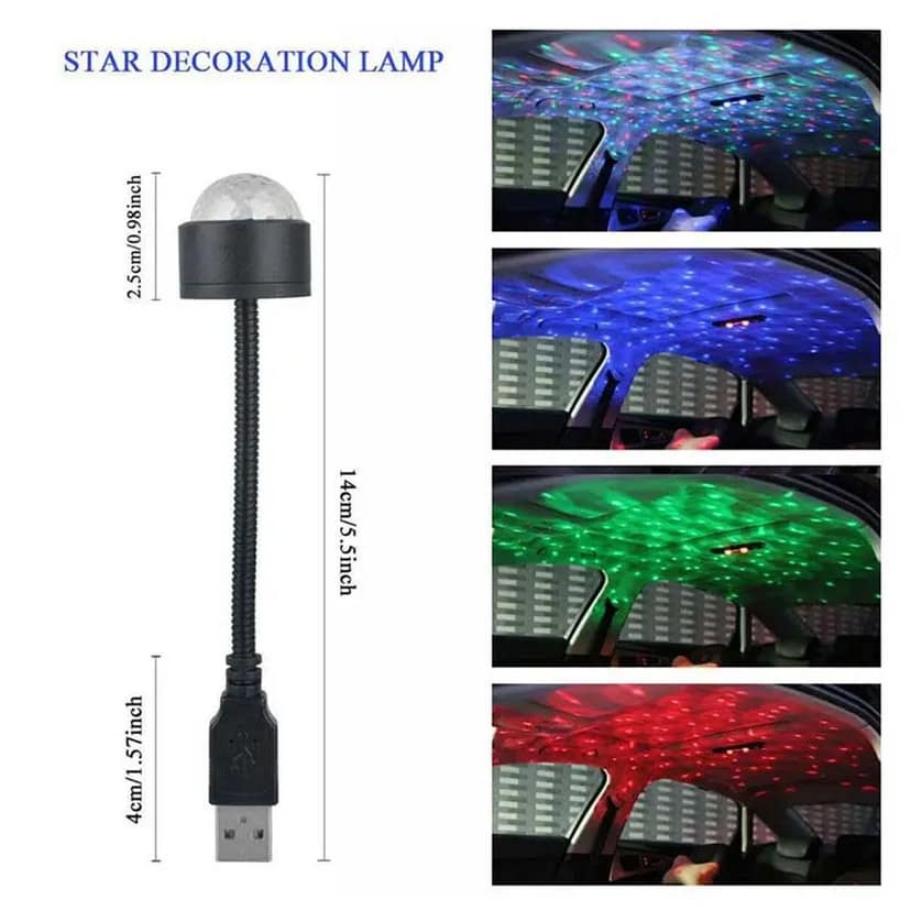 USB Star Projector – Dual Mode Disco Light for Car & Home view 3