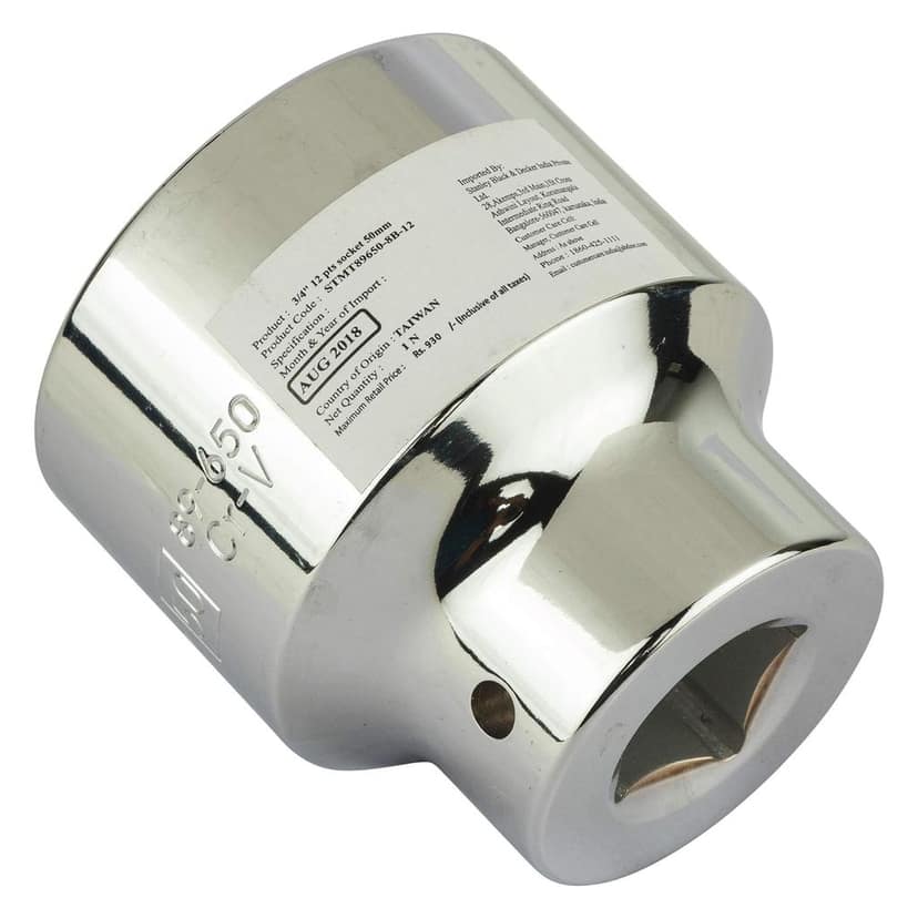 STANLEY STMT89650-8B 3/4-inch 50mm 12 Point Standard Socket (Silver) view 2