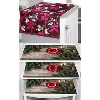 REVEXO Refrigerator Cover (Width: 20 cm, Multicolor)