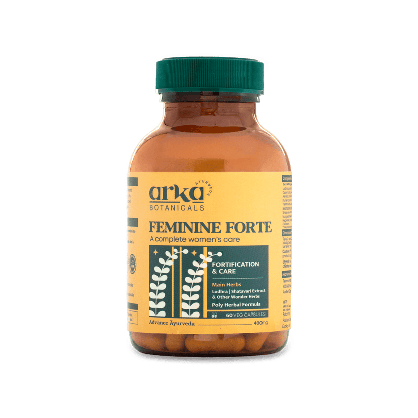 Arka Botanicals Feminine Forte 60 Veg Capsules| Complete Wellness Women's Care - Hormone Balancing | Ayurvedic Formulation | Lodhra, Shatavari Extract | Good for PCOD/PCOS | Stamina & Energy view 2