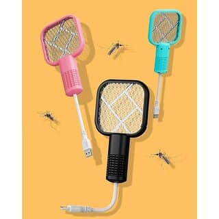 minha Mini Mosquito Killer Bat Lamp 2 in 1 USB Rechargeable Electric Fly Swatter and Bug Zapper Portable Mosquito