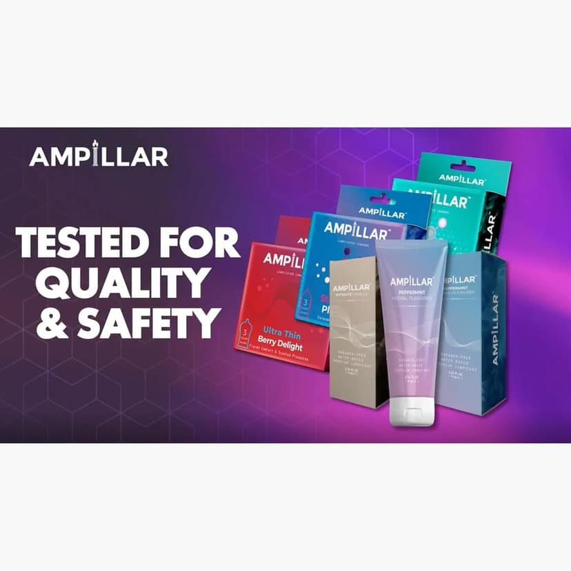 Condoms Playful Giants - 3 Count | Feature a larger studded texture designed for added stimulation, with lubrication for comfort and glide view 2