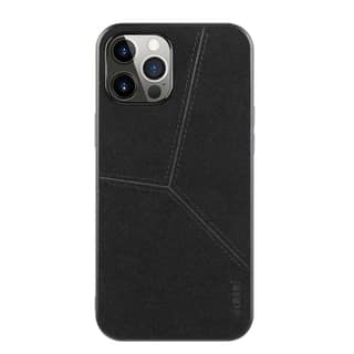 Memumi Lord Howe Series Canvas Back Cover Case for Apple iPhone 12/12 Pro - Black (6.1")