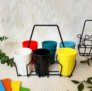 Stallion Barware Multicolour Cutting Chai Set Of 6