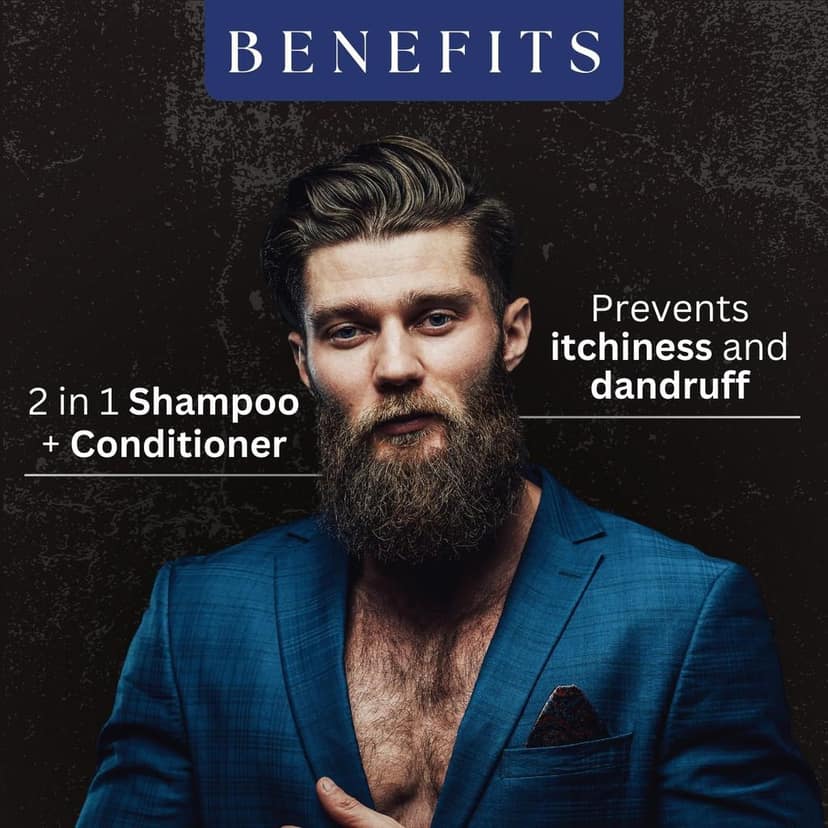 AMAzing EARTH 2 in 1 Beard Wash for Men - Shampoo + Conditioner for Hard Curly Beard with Bhringraj, Henna, Acacia & Argan Oil Certified Organic, Sulphate & Paraben Free, 100% Natural & Vegan - 100ml view 6