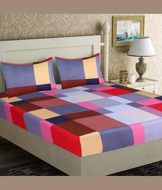 Home Candy Microfibre Double Bedsheet ( Brown )
