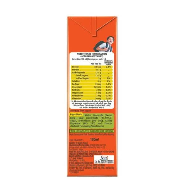 Coolberg Real Mosambi 180 Ml view 3