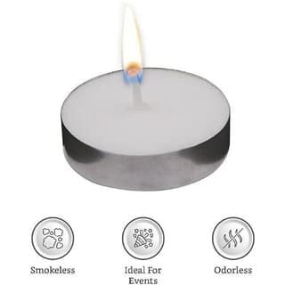 Unique bazar 50 Tealight candle Candle (White, Pack of 50) view 5