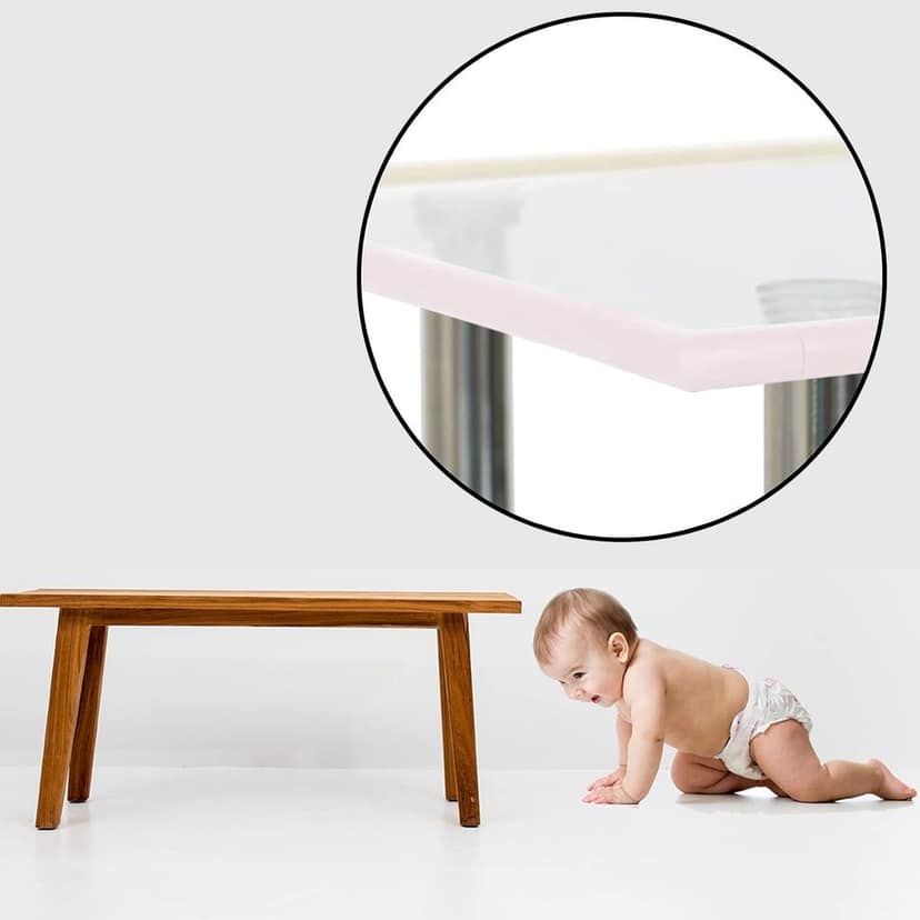 Safe-O-Kid' (Set of 1), Soft Cushioned 16.4 Ft / 5 Mtr Edge Guards with Strong 3M Adhesive, Safety for Sharp Edges for Babies- Beige view 2