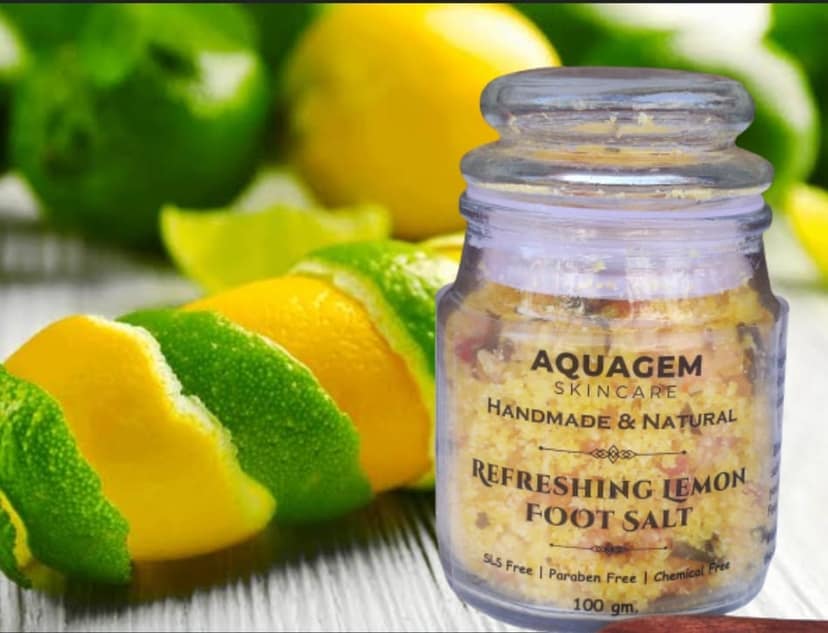 "Refreshing Lemon Bath Salt - Handmade & Natural - SLS Free - Paraben Free - Chemical Free" view 3